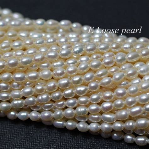 Natural White Rice Pearls Freshwater Pearl Wheat Pearl Loose Etsy