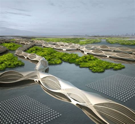 Futuristic City Of Bangkok Floating Architecture Green Architecture