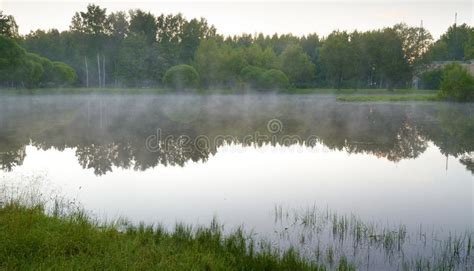 The Evaporation Of Water In The Lake Stock Image Image Of Vapor