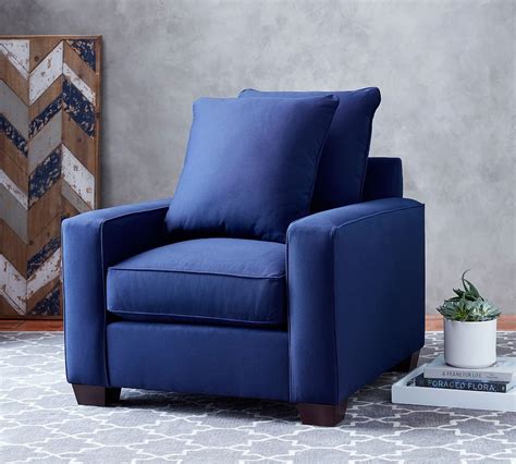 Pb Comfort Square Arm Upholstered Armchair Living Room Leather