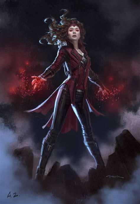 Calvin S Canadian Cave Of Coolness Scarlet Witch Concept Art By Andy Park