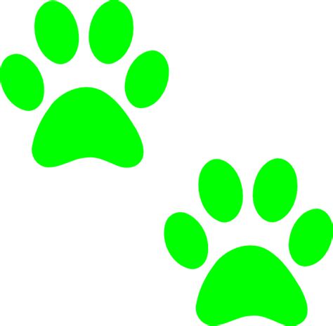 Green Paw Prints Clip Art At Vector Clip Art