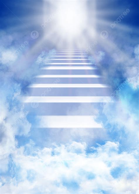 Fondo De Cielo De Brillo De Escalera De Nubes De Pantalla Imagen Para