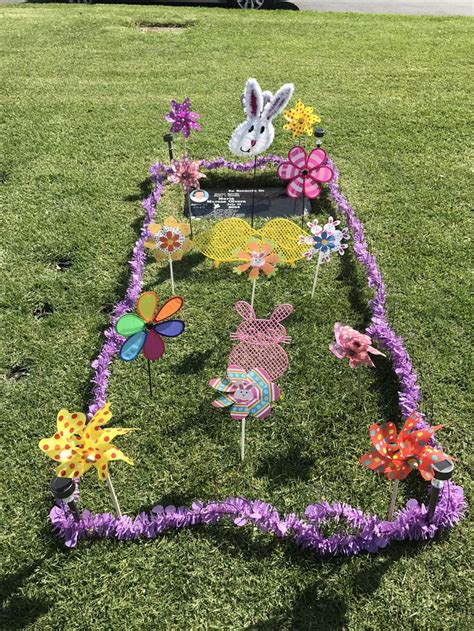 Beginning Of Easter Decorations 2017 Cemetery Decorations Grave
