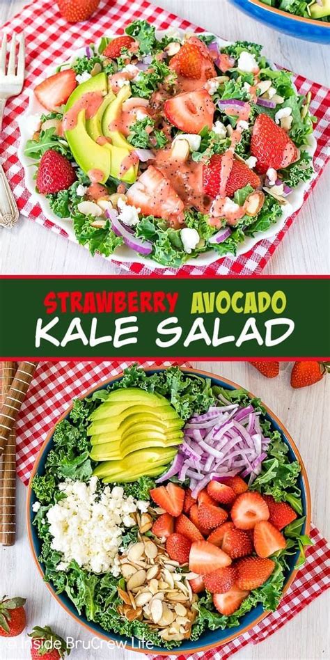 Strawberry Avocado Kale Salad Strawberry Kale Salad Kale Salad