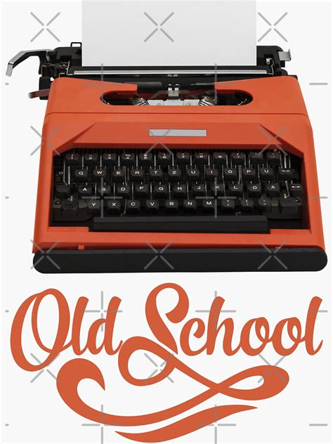Old School Classic Vintage Retro Typewriter Sticker For Sale By