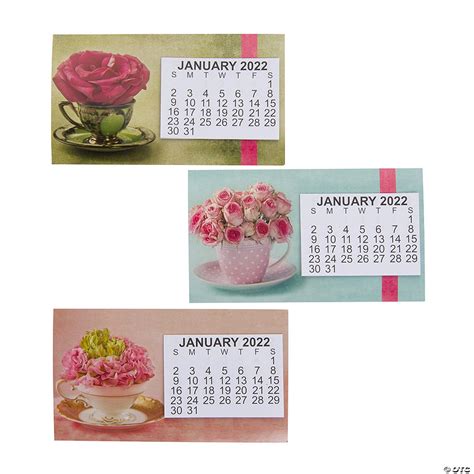 2022 Large Print Flower Calendar Magnets 12 Pc Oriental Trading