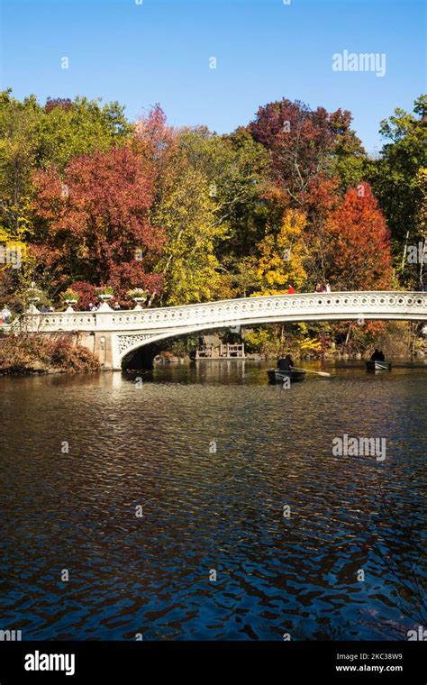 Central Park In New York City Showcases Beautiful Fall Foliage Around