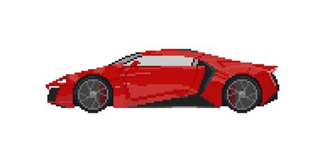 Detailed Pixel Art Cars