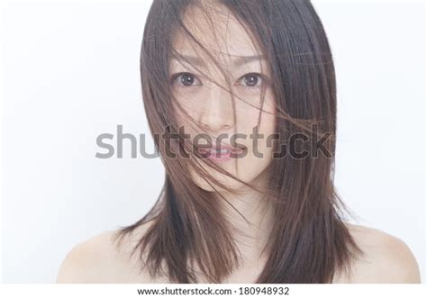 Japanese Womans Hair Blown Away By Stock Photo 180948932 Shutterstock