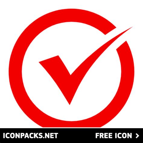 Free Red Check Mark Circular Tick Svg Png Icon Symbol Download Image