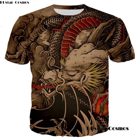 Plstar Cosmos New Fashion Womenmen 3d T Shirt Vivid Dragon Print T Shirt Short Sleeve Causal T