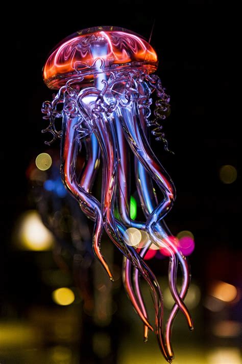 Neon Jellyfish In 2020 Jellyfish Photo Glass Art Glass Blowing