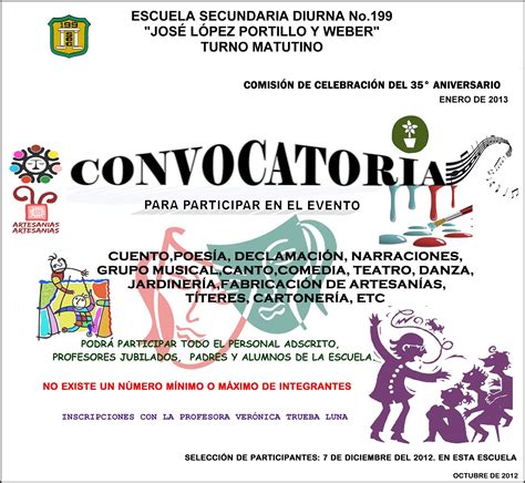 Escuela Secundaria General No199 Tm Convocatoria