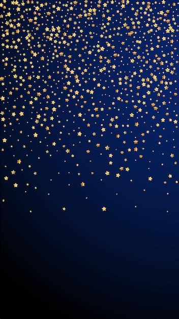 Premium Vector Gold Stars Luxury Sparkling Confetti Scattered Small