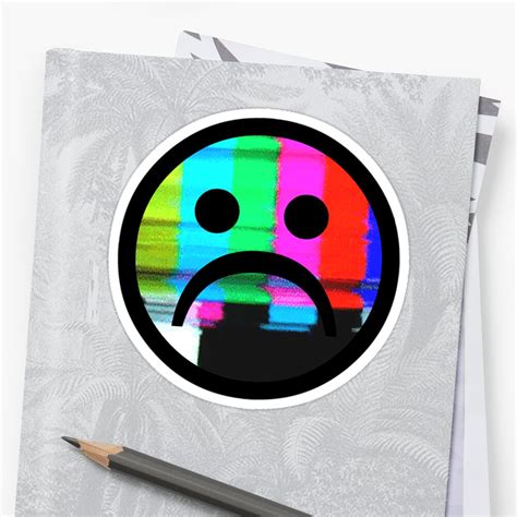 Vaporwave Aesthetic Sadboys Sad Face Stickers By Pkbrendan Redbubble