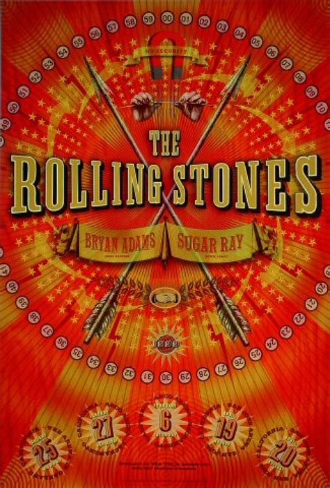 The Rolling Stones Vintage Concert Poster From Oakland Coliseum Arena