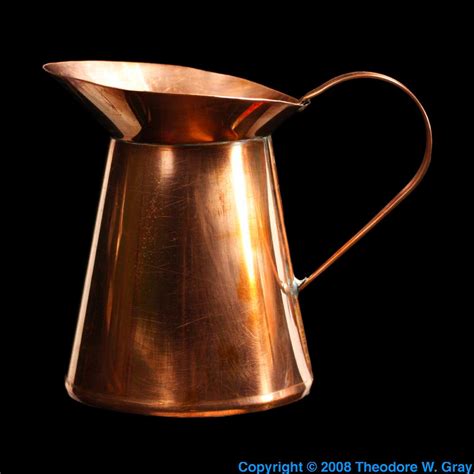 Copper pitcher, a sample of the element Copper in the Periodic Table