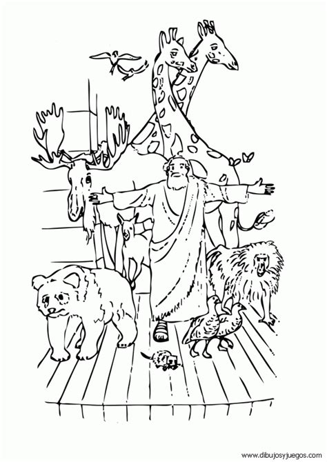 Juegos de cristianismo para colorear, imprimir y pintar. dibujo-arca-de-noe-biblia-013 | Dibujos y juegos, para pintar y colorear