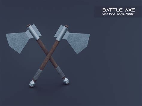 Axe 3d Low Poly Game Asset Model Battle Axe Blender 3d By Cgryu