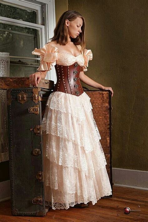 white pirate dress steampunk dress steampunk wedding dress fashion