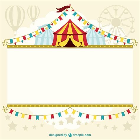 Circus Tent Template Design Vector Free Download