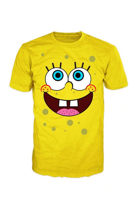 Spongebob Squarepants Happy Face T Shirt Gildan Yellow Tee Etsy