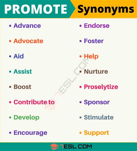 120 Synonyms For Promote With Examples Another Word For Promote