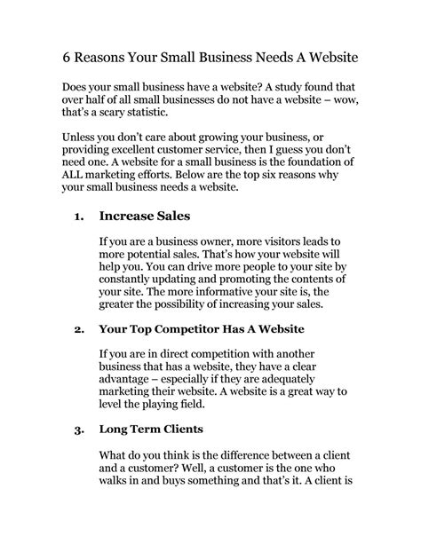 6 Reasons Why Your Small Business Needs A Website By Mahihapter Issuu