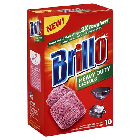Brillo Heavy Duty Steel Wool Soap Pads Shop Sponges And Scrubbers At H E B