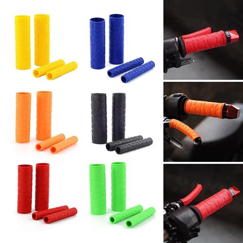 2 Pairs Universal Motorcycle Handlebar Grip Brake Clutches Lever Cover