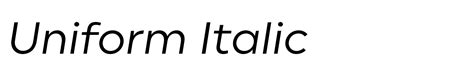 Uniform Italic Regular Pack Font Webfont And Desktop Myfonts