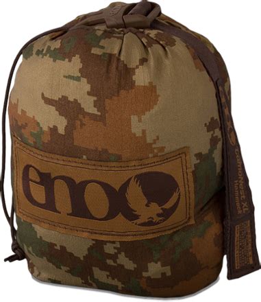 Pull it up to the top of your shoulders and wait about 15 seconds…ahh, toasty warm. Thumbnail of ENO CamoNest Hammock XL Shown closed (Forest Camo) | Hammock straps, Hammock ...