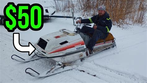 We Spent Less Than 100 On 2 Snowmobiles To Go Ditch Bangin Youtube