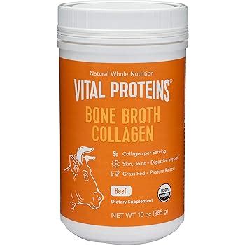 Amazon Com Vital Proteins Organic Grass Fed Beef Bone Broth Collagen Oz Canister Natural