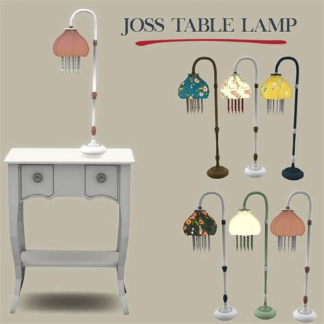 Leo 4 Sims Joss Table Lamp Sims 4 Downloads