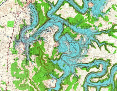 1963 Topo Map Of Rough River Lake Kentucky Etsy