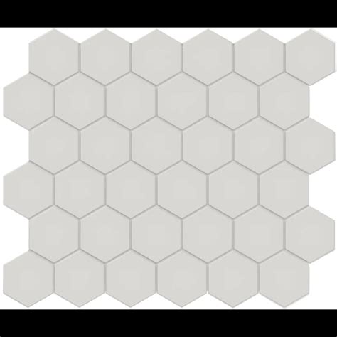 Soho Halo Grey Hexagon Matte Glazed Porcelain Mosaic 2 In 5 Cm Archimat
