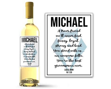 Groomsmen Gifts - Personalized Wine Label | Groomsmen gifts personalized, Personalized wine ...