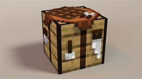 3d Model Minecraft Crafting Table Vr Ar Low Poly Cgtrader