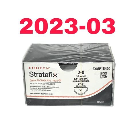 New Ethicon Ref Sxmp1b420 Stratafix Spiral Monocryl Plus Knotless