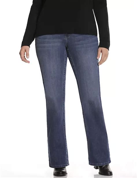 genius fit jeans plus size no stretch denim available in short and long lane bryant