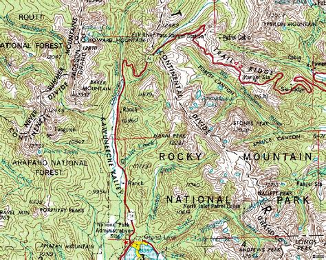 Map Of Grand Lake Colorado Hiking In Map