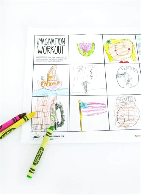 Worksheet Wednesday Imagination Workout Paging Supermom