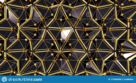 Abstract 3d Background With Fantasy Luxury Pattern Structure Of Black