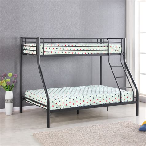Twin over twin metal bunk beds, rockjame space saving design sleeping bedroom twin bed with ladder and safety rail for boys, girls, kids, young teens and adults (black) 4.2 out of 5 stars 37 $209.99 $ 209. black iKayaa Twin-Over-Full Metal Bunk Bed Frame Black ...