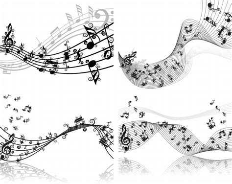 Vector Musical Notes Staff Backgrounds Set For Design Use Symbols