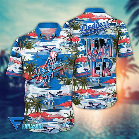 Los Angeles Dodgers Tropical Pattern Hot Summer Collection Hawaiian