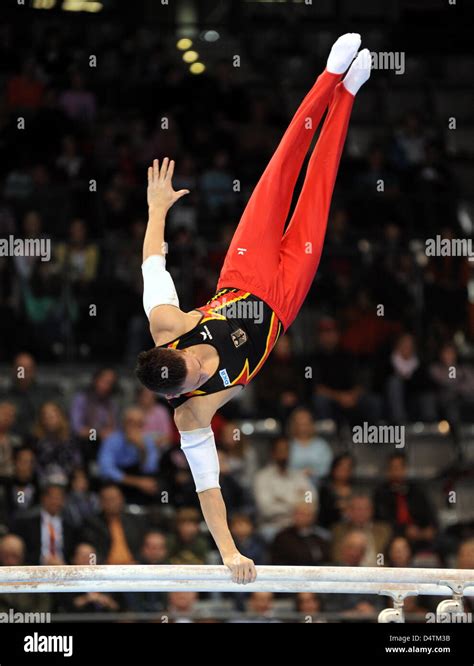 German Marcel Nguyen Performs On The Parallel Bars During The Athletics