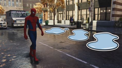 Spider Man Ps4 Devs Respond To Pre Launch Puddle Complaints With Photo